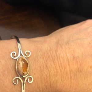 Delicate Opal and silver bracelet